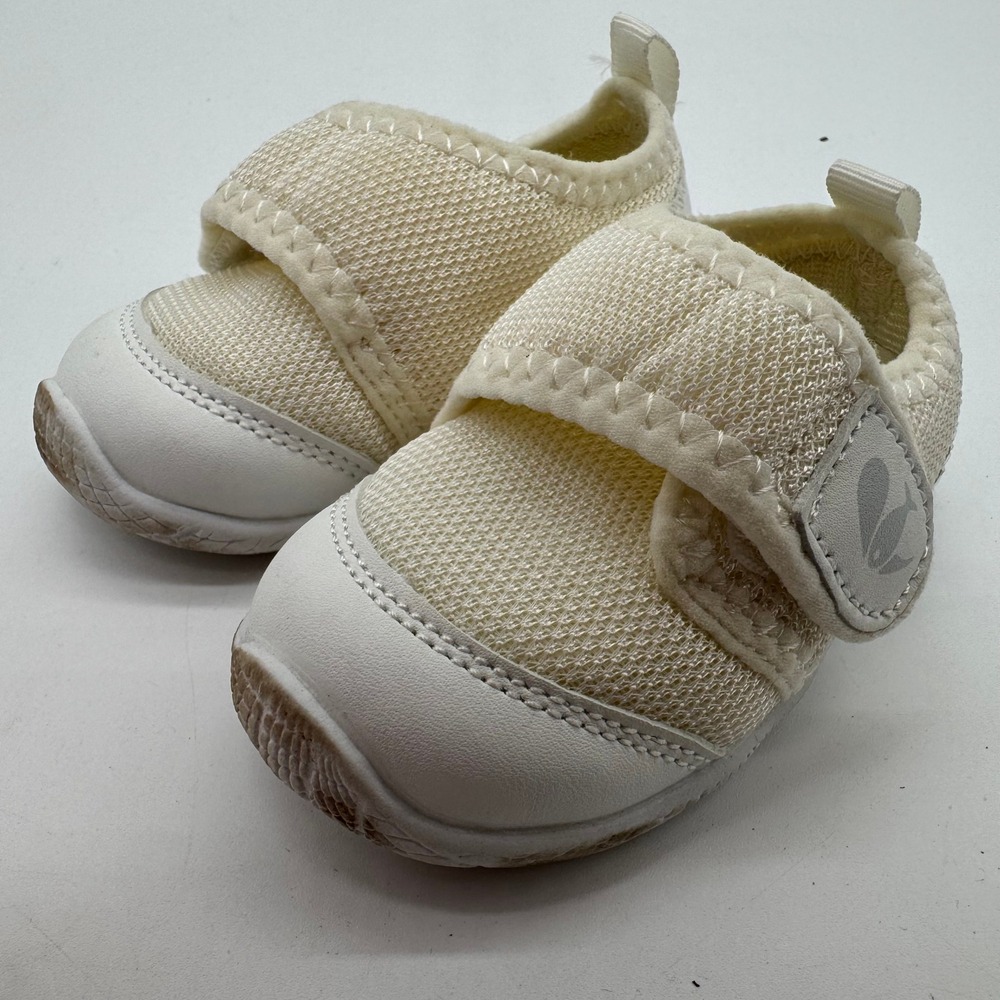 Infant Mesh Walking Shoes Cream Hook and Loop First Steps Sneakers Size 120